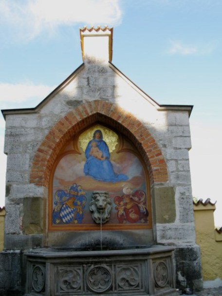 Holy Mother Fountain at Hohenschwangau Castle Bavaria 