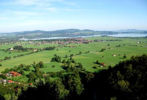 View of countryside from Neuschwanstein Castle Bavaria